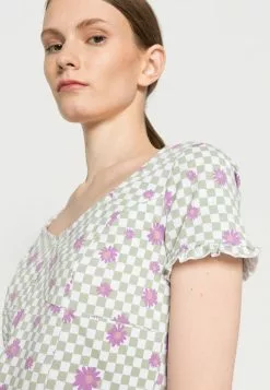 Even&Odd Damen T-Shirt Print - White/green -Even&Odd Verkäufe 2023 04f8601986fb4220a5d8453e802459ed