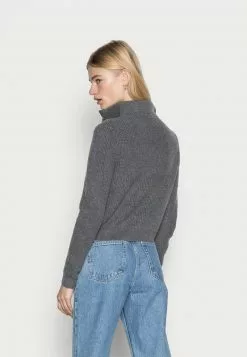 Even&Odd HALF ZIP JUMPER - Strickpullover - Mottled Dark Grey | Damen -Even&Odd Verkäufe 2023 054d79b7bbe546aea678f5601c651d8b