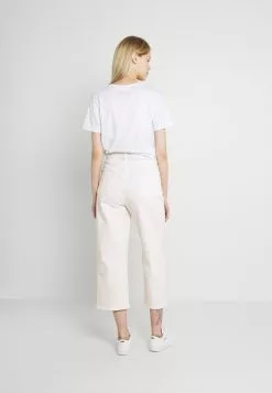 Even&Odd Wide Leg Cropped Jeans - Jeans Straight Leg - White | Damen -Even&Odd Verkäufe 2023 057c36d45cf14c3c93130669e107ee29