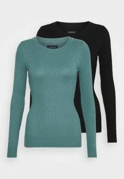 Even&Odd Damen 2 PACK - Strickpullover - Black/turquoise -Even&Odd Verkäufe 2023 0593df01544b4d2db0916f29e18881c6