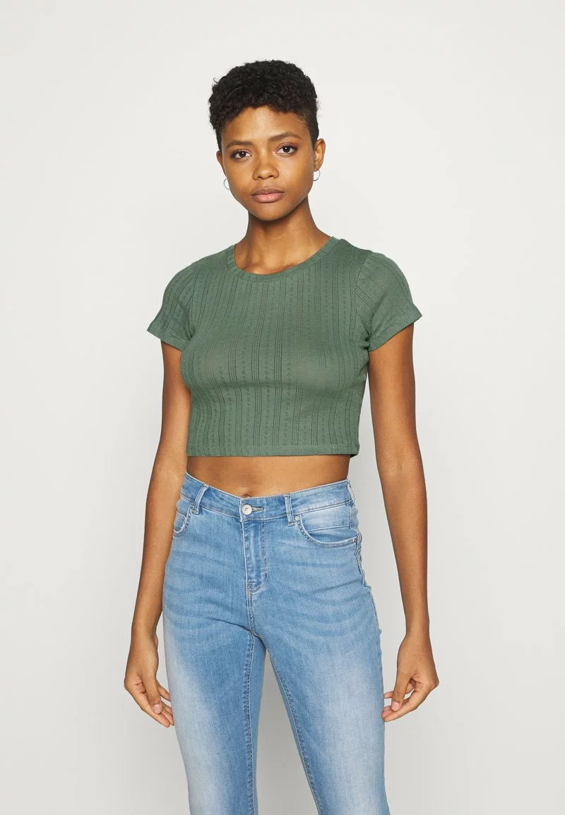 Even&Odd Damen 3 PACK - T-Shirt Basic - Black/mottled Green/white 6 Even&Odd Damen 3 PACK - T-Shirt Basic - Black/mottled Green/white – Bild 4