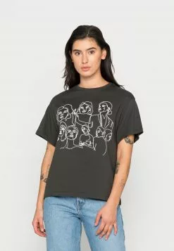 Even&Odd T-Shirt Print - Anthracite | Damen