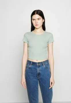Even&Odd Damen T-Shirt Basic - Mottled Light Green