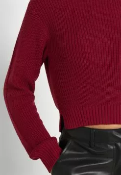Even&Odd Damen HIGH CROPPED SIDE SLIT - Strickpullover - Red -Even&Odd Verkäufe 2023 08c6bc76706146e39851cf1ad796749f