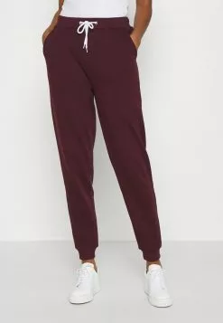 Even&Odd Damen Regular Fit Jogger With Contrast - Jogginghose - Dark Red