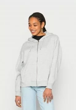 Even&Odd Damen Sweatjacke - Mottled Light Grey
