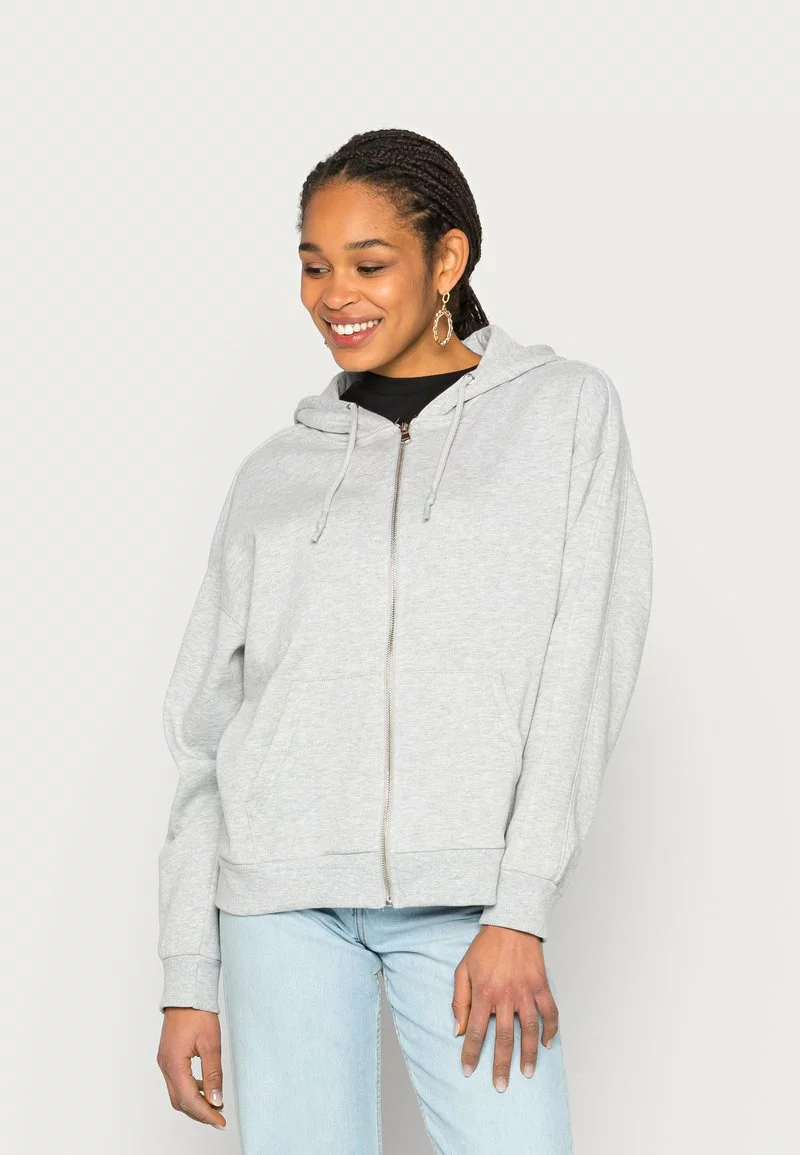 Even&Odd Damen Sweatjacke - Mottled Light Grey 3 Even&Odd Damen Sweatjacke - Mottled Light Grey