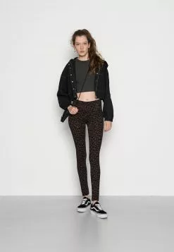 Even&Odd Damen 2 PACK - Leggings Animal Print - Pants - Leggings - Hosen - Black/brown