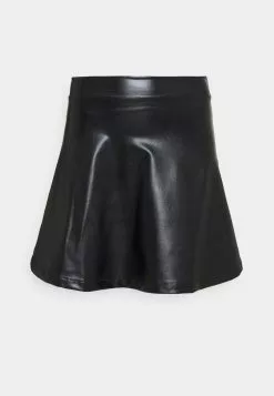 Even&Odd Damen Mini PU Leather A-line Skirt - A-Linien-Rock - Black -Even&Odd Verkäufe 2023 11c6770e4c8244739b50dd933d4db8c3