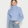 Even&Odd Damen CROPPED LOOSE TURTLENECK - Strickpullover - Light Blue -Even&Odd Verkäufe 2023 1249fe4c450d42dfaa7d4588c39f75ce