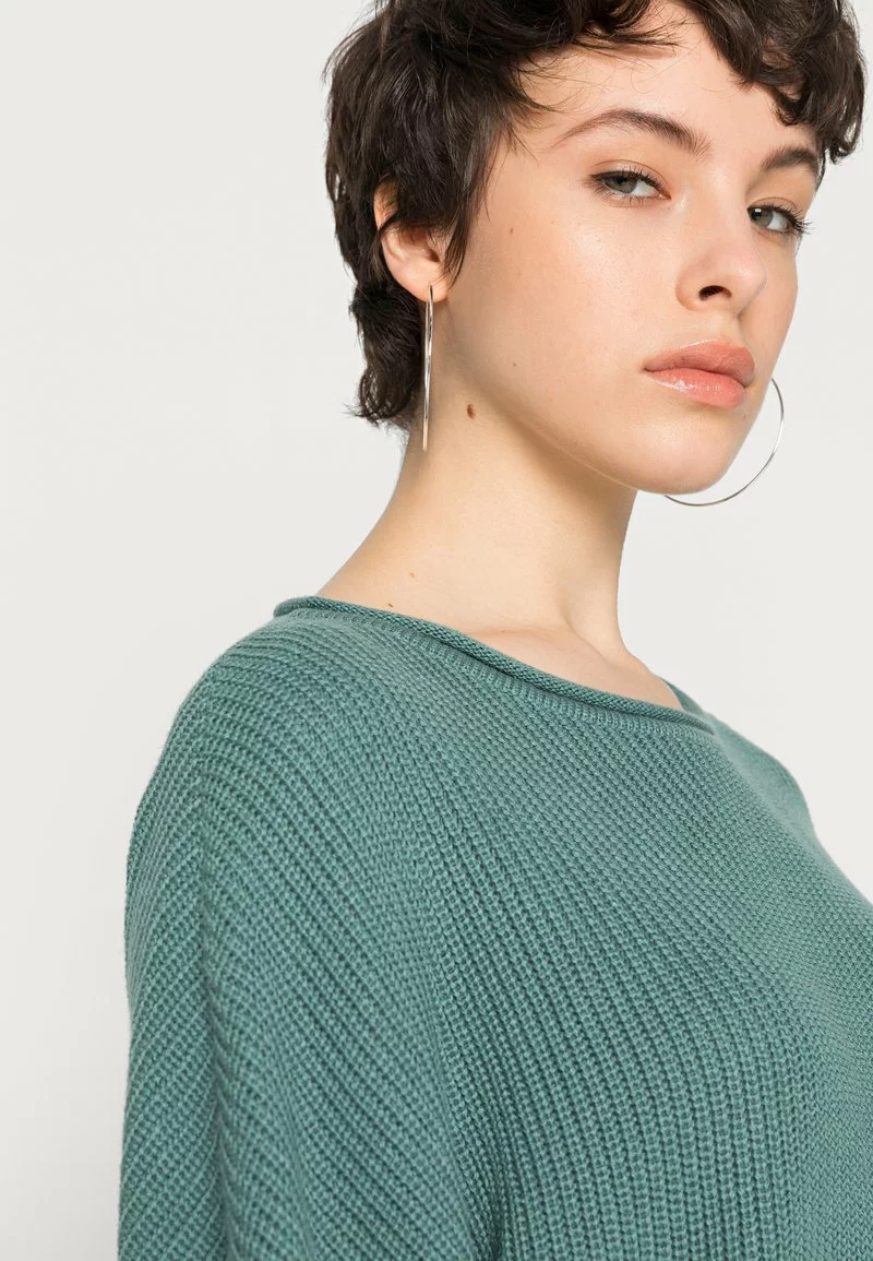 Even&Odd Damen OVERSIZE CROPPED ROLLED EDGE JUMPER - Strickpullover - Green 7 Even&Odd Damen OVERSIZE CROPPED ROLLED EDGE JUMPER - Strickpullover - Green – Bild 5