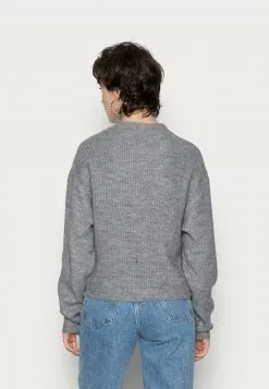 Even&Odd Damen BAT SHAPE MOCK NECK SHORTER - Strickpullover - Mottled Grey -Even&Odd Verkäufe 2023 17c7718dcd4a47749cac767f3159c4be