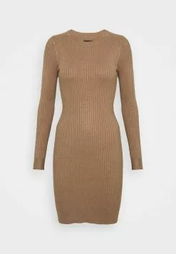Even&Odd Damen Knit Mini Wide Rib Basic Dress - Etuikleid - Mottled Dark Brown -Even&Odd Verkäufe 2023 17cedc2b2e1e43b2aecf5355a5e03f00