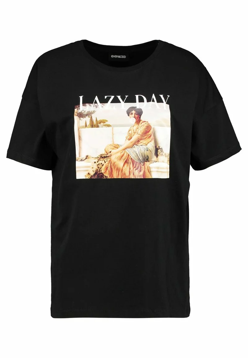 Even&Odd Damen T-Shirt Print - Black 7 Even&Odd Damen T-Shirt Print - Black – Bild 5