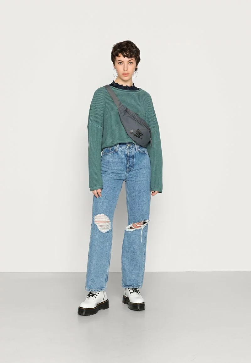 Even&Odd Damen OVERSIZE CROPPED ROLLED EDGE JUMPER - Strickpullover - Green 4 Even&Odd Damen OVERSIZE CROPPED ROLLED EDGE JUMPER - Strickpullover - Green – Bild 2