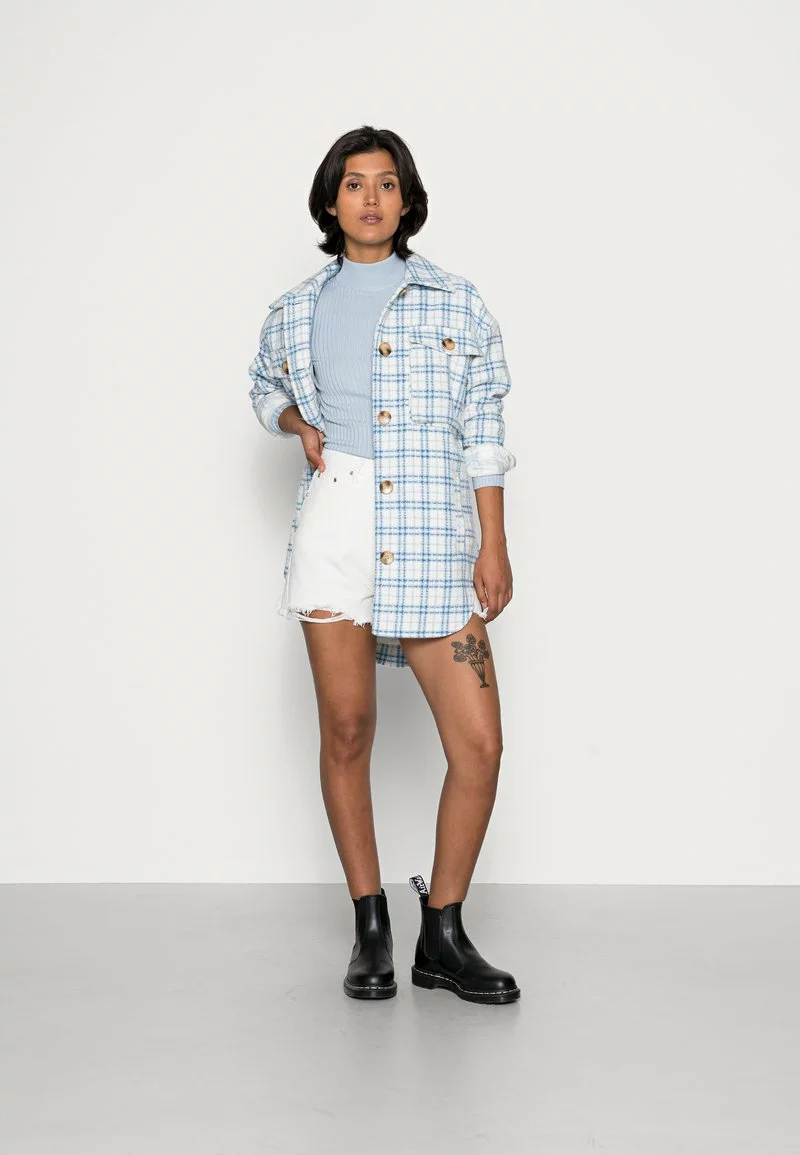 Even&Odd Damen Strickpullover - Mottled Light Blue 4 Even&Odd Damen Strickpullover - Mottled Light Blue – Bild 2