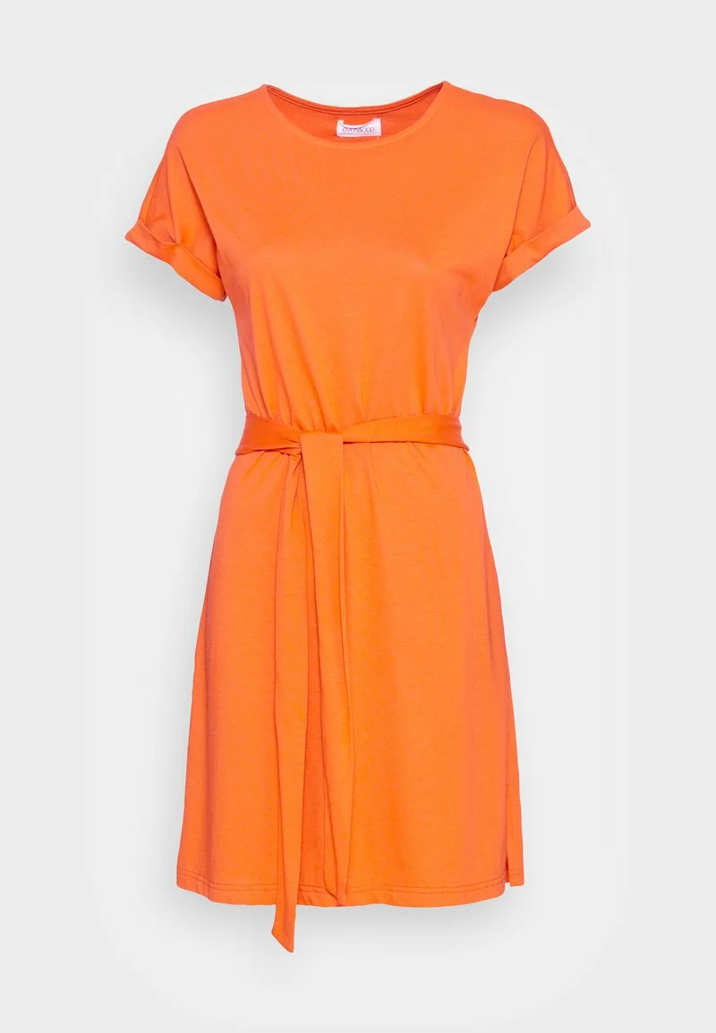 Even&Odd BASIC Short Sleeves Mini Belted Dress - Jerseykleid - Orange | Damen 6 Even&Odd BASIC Short Sleeves Mini Belted Dress - Jerseykleid - Orange | Damen – Bild 4