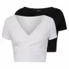 Even&Odd Damen 2 PACK - T-Shirt Print - Black/white -Even&Odd Verkäufe 2023 1c58d204f2464b8694492b6eb2890fb9