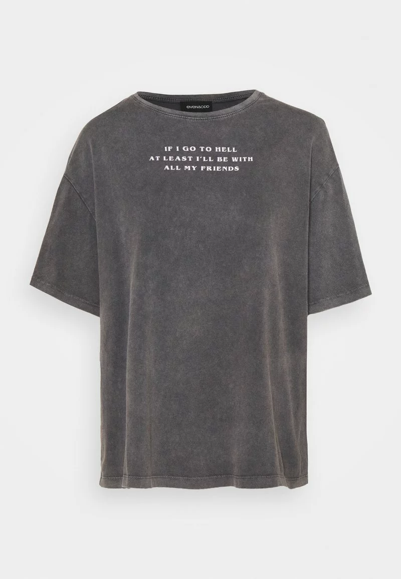 Even&Odd Damen T-Shirt Print - Black 3 Even&Odd Damen T-Shirt Print - Black