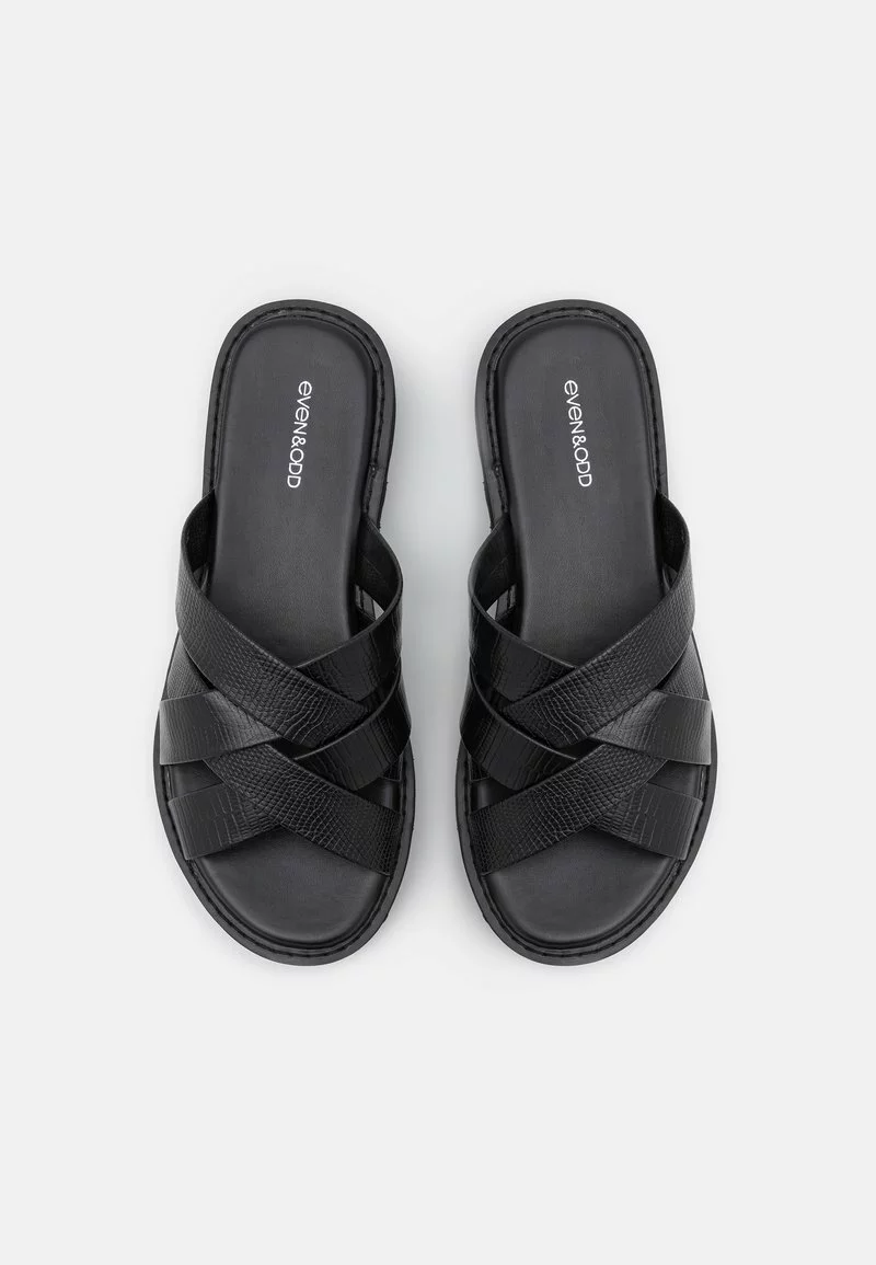 Even&Odd Damen Pantolette Flach - Black 8 Even&Odd Damen Pantolette Flach - Black – Bild 6