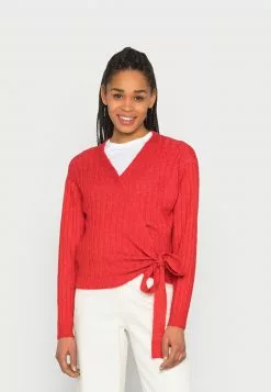 Even&Odd Damen WRAPPED CARDIGAN - Strickjacke - Red