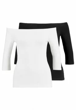 Even&Odd Damen 2 PACK - Langarmshirt - White/black -Even&Odd Verkäufe 2023 1dffc97e08c0423ebb1c5d67231c556c