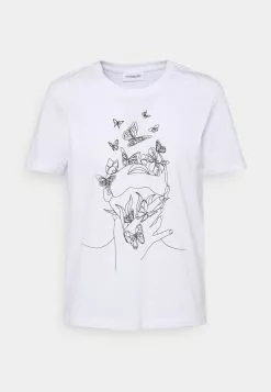 Even&Odd Damen T-Shirt Print - White