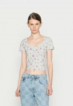 Even&Odd Damen T-Shirt Print - White/green