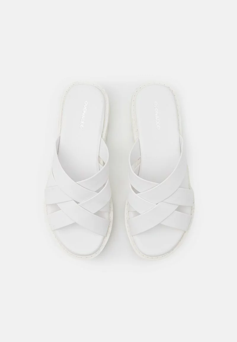 Even&Odd Damen Pantolette Flach - White 8 Even&Odd Damen Pantolette Flach - White – Bild 6