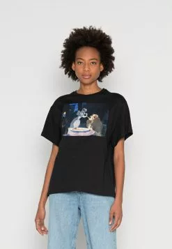 Even&Odd T-Shirt Print - Black | Damen