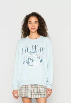 Even&Odd Damen PRINTED OVERSIZED - Sweatshirt - Light Blue