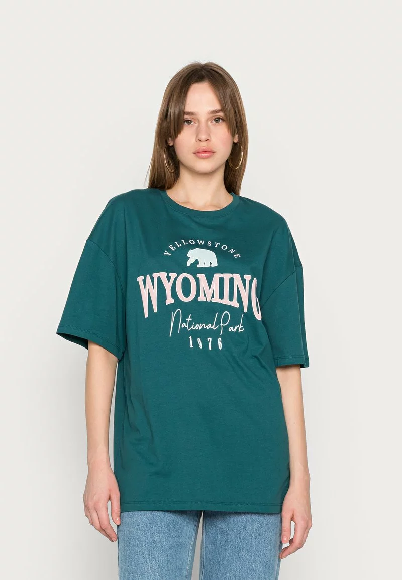 Even&Odd Damen T-Shirt Print - Dark Green 3 Even&Odd Damen T-Shirt Print - Dark Green