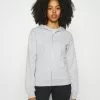 Even&Odd Damen BASIC HOODIE JACKET WITH POCKETS - Kapuzenpullover - Mottled Light Grey