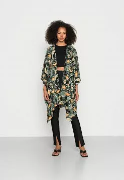 Even&Odd Damen Leichte Jacke - Black/green/yellow