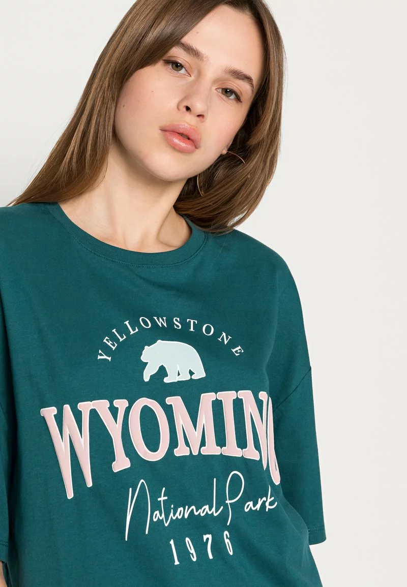 Even&Odd Damen T-Shirt Print - Dark Green 7 Even&Odd Damen T-Shirt Print - Dark Green – Bild 5