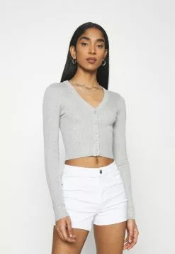 Even&Odd Damen Strickjacke - Mottled Light Grey