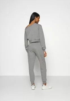 Even&Odd Damen Off Shoulder&Jogger Set - Sweatshirt - Mottled Grey -Even&Odd Verkäufe 2023 36c41b8f7f2d4d87a7288a52efe8a6bf