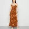 Even&Odd Damen Maxikleid - Orange/brown