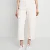 Even&Odd Wide Leg Cropped Jeans - Jeans Straight Leg - White | Damen