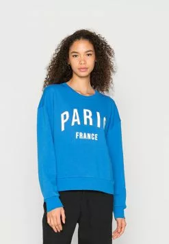 Even&Odd Damen PRINTED LOOSE FIT - Sweatshirt - Blue