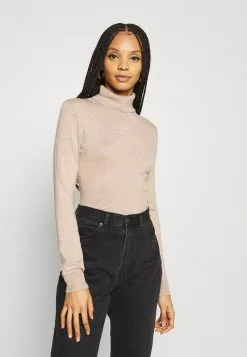 Even&Odd Damen BASIC TURTLE NECK JUMPER - Strickpullover - Sand