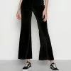 Even&Odd Damen Velvet Flared Leg Trousers - Stoffhose - Black -Even&Odd Verkäufe 2023 4109b972978e42e6a20f2046d73c684f