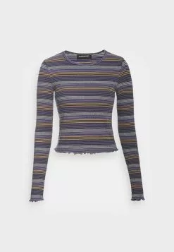 Even&Odd Damen CROPPED CREWNECK LONG SLEEVE - Langarmshirt - Blue -Even&Odd Verkäufe 2023 47e32bcb682c482290484d793e970d7a