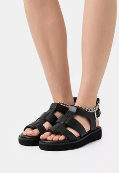 Even&Odd Damen Riemensandalette - Black