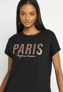 Even&Odd T-Shirt Print - Black | Damen -Even&Odd Verkäufe 2023 4b5194551bc14758b7d88f59bf41d1eb
