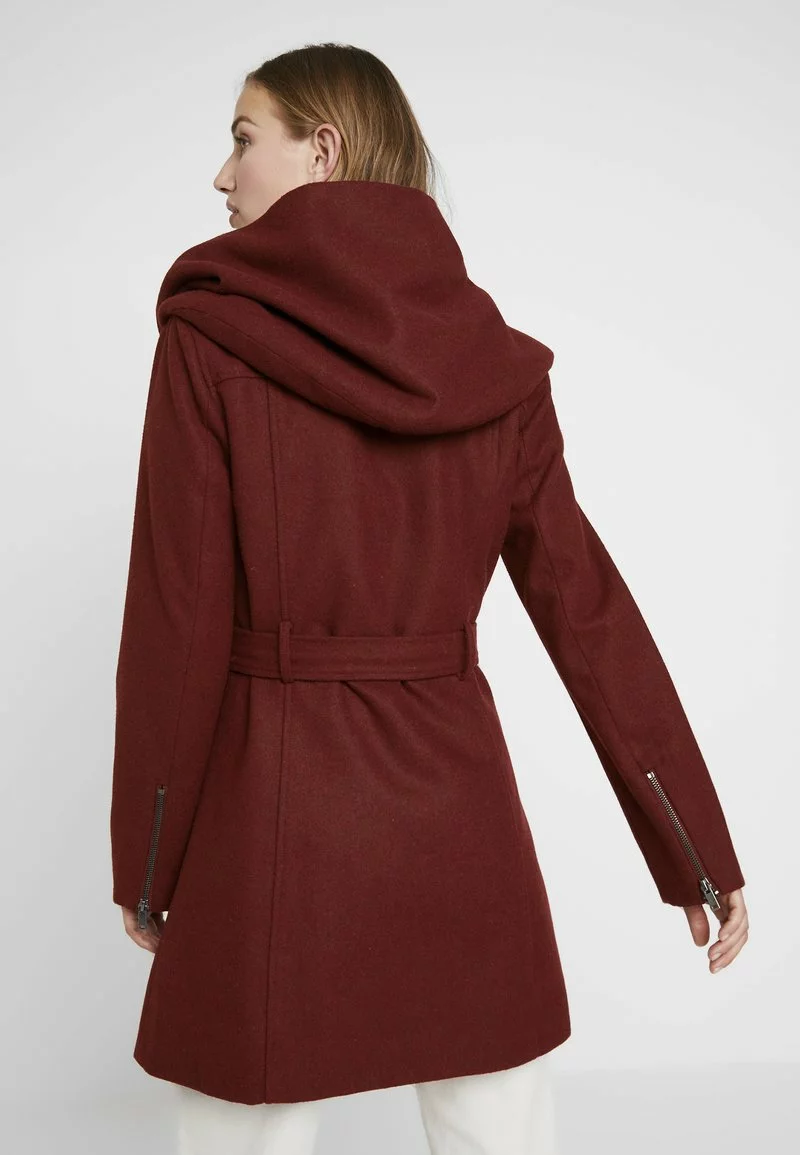 Even&Odd Damen Klassischer Mantel - Bordeaux 5 Even&Odd Damen Klassischer Mantel - Bordeaux – Bild 3