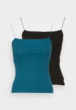 Even&Odd 2 PACK - Top - Black/green | Damen -Even&Odd Verkäufe 2023 51853af377564362bba2ea26f1f39ab6