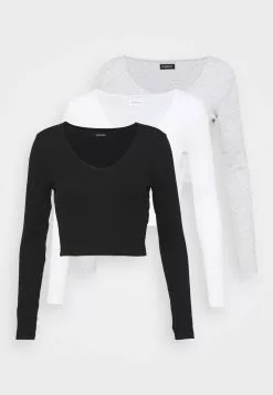 Even&Odd Damen 3 PACK - Langarmshirt - Black/white/grey -Even&Odd Verkäufe 2023 54cc7ea115d5470eb40a81d80fee14d1