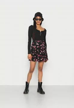 Even&Odd Damen A-Linien-Rock - Black/multi Coloured