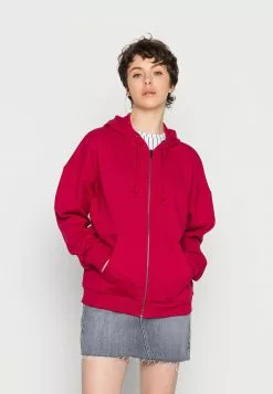 Even&Odd Damen OVERSIZED HOODED ZIP JACKET - Sweatjacke - Red